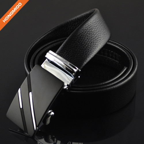 1.38'' Wide Full Grain Leather Zinc Alloy Ratchet Designer Belt