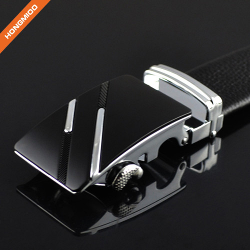 1.38'' Wide Full Grain Leather Zinc Alloy Ratchet Designer Belt