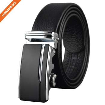 Simple Design 35mm Dress Black Automatic Adjustable Buckle Belt