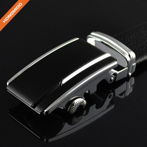 Simple Design 35mm Dress Black Automatic Adjustable Buckle Belt