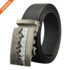 Adjustable Men's Ratchet Black Dress Belts With Automatic Slide Buckle