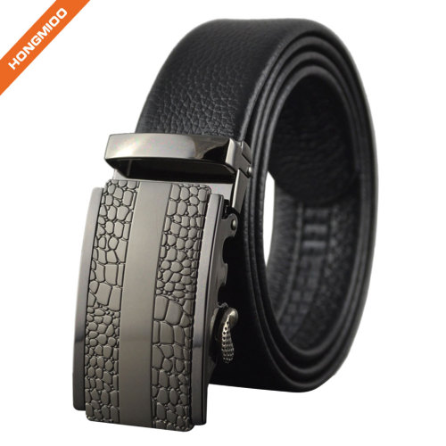 Gentleman Gift Mens Leather Ratchet Dress Belt with Automatic Buckle