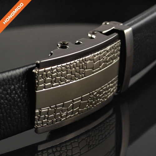 Gentleman Gift Mens Leather Ratchet Dress Belt with Automatic Buckle