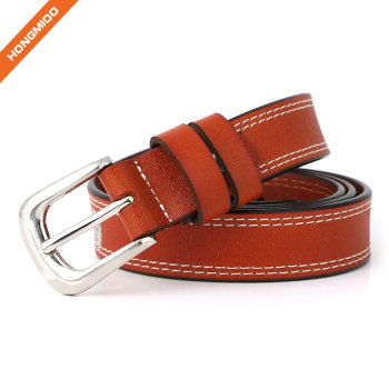 Women's Genuine Cowhide Leather Stylish Thin Dress Strap Fashion Vintage Casual Skinny Belts