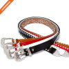Fashion Women Rhinestone Buckle Belt Split Leather Rivet Jeans Waist Strap