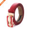 Colorful Split Leather Solid Women Skinny Automatic Buckle Belts