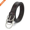 Three-Ring Metal Buckle Strap Lady Skinny Cowhide Genuine Leather Dress Belt