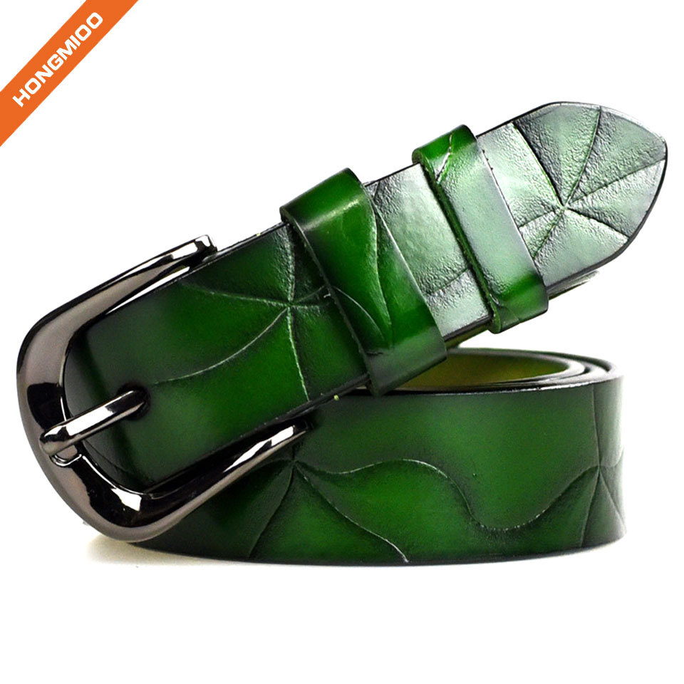 Mix Color Embossed Pattern Women Candy Genuine Leather ... detail