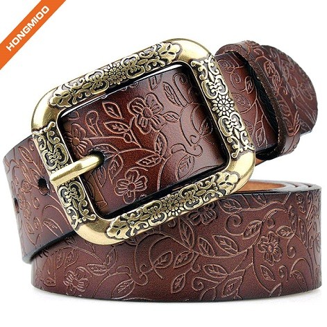Womens Fashion Vintage Leather Belt With Single Double ...