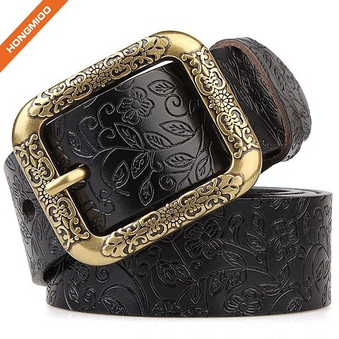 Womens Fashion Vintage Leather Belt With Single Double ... detail