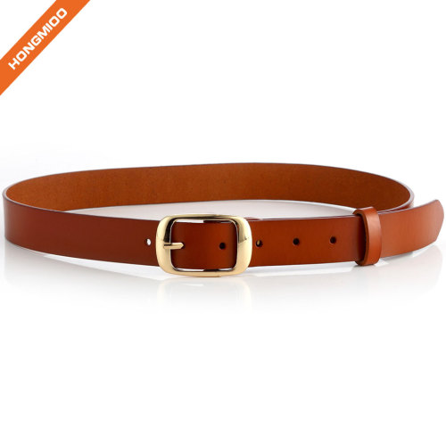 Women's 1.18"Width Premium Solid Color Slim Belt Cowhide Leather Belt