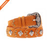 Women Leather Belt For Pants Dress Jeans Suede Waist Belt With Brushed Alloy Buckle