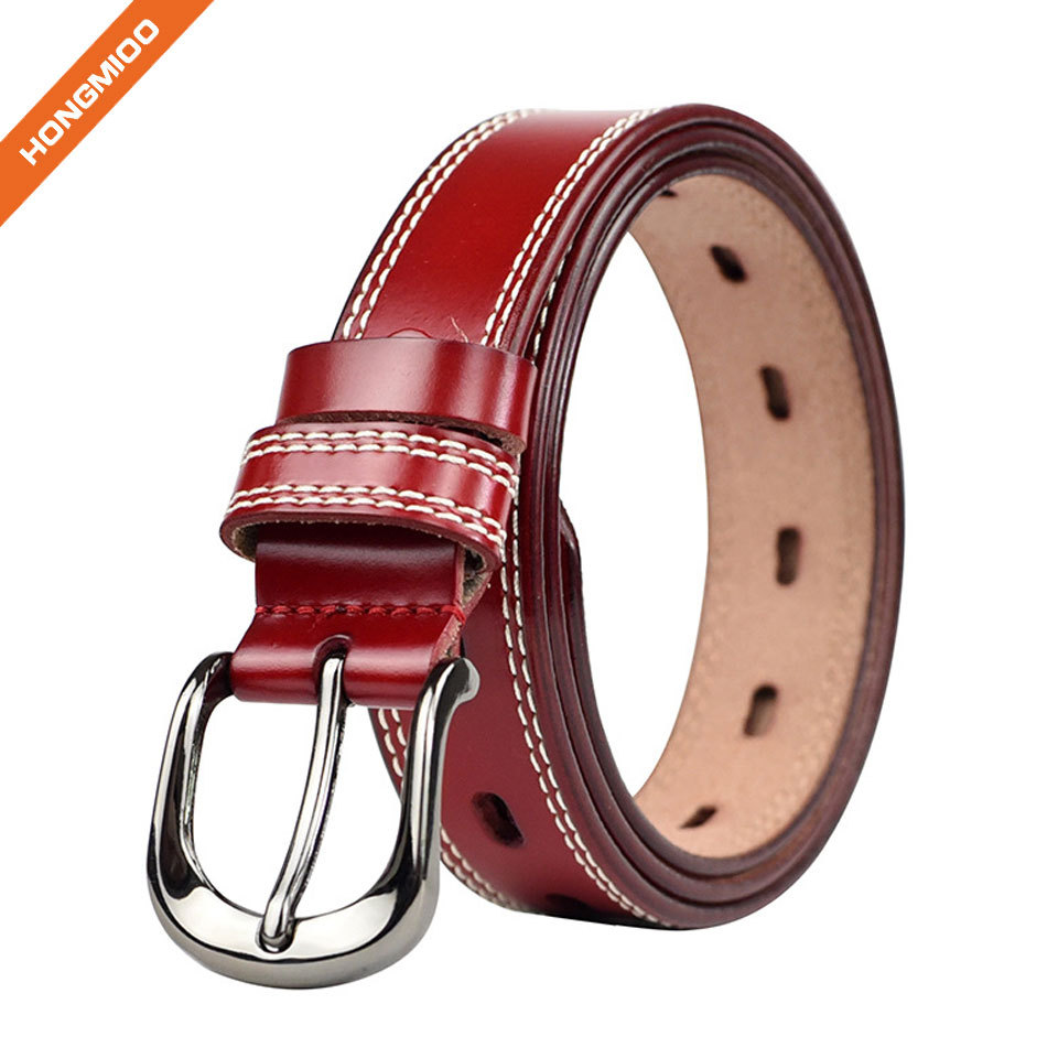 Women's Casual Skinny Jean Belt with Single Prong Buckl... detail
