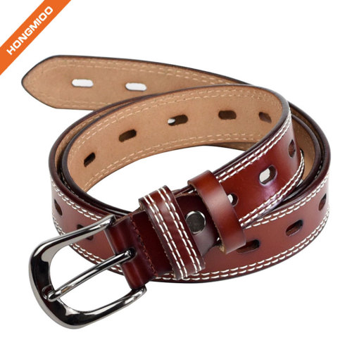 Women's Casual Skinny Jean Belt with Single Prong Buckle