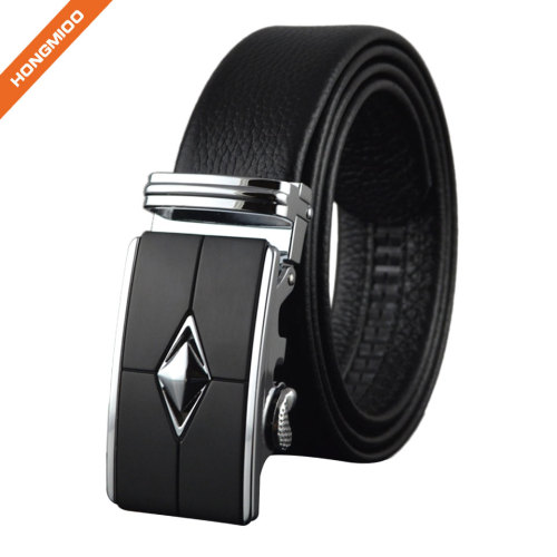 Unisex Full Grain Leather Belt With Adjustable Automatic Buckle