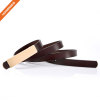 Women PU Skinny Leather Belt Women's Dressy Brown Snake Skin Textured Leather Belt