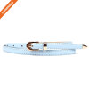 Women PU Skinny Leather Belt with Pin Buckle
