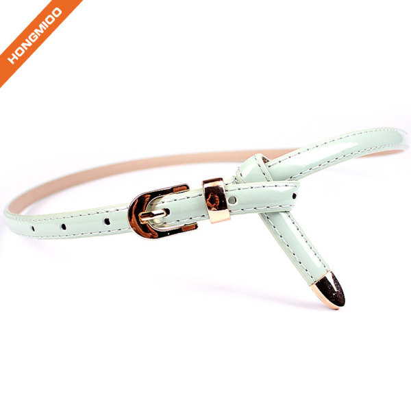 Women PU Skinny Leather Belt with Multiple Colors