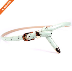 Women PU Skinny Leather Belt with Multiple Colors