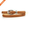 Womens Skinny Leather Belt Solid Color Simple Waist Belt for Jeans Dress Pants