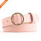 Women's Golden O Shape Pin Buckle Imitation Leather Belt