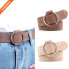 Fake Suede Leather Women's O Buckle Fancy Belt