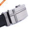 Black Imitation Leather Strap With Silver Finish Alloy Automatic Belt Buckles