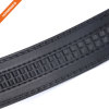 Black Imitation Leather Strap With Silver Finish Alloy Automatic Belt Buckles