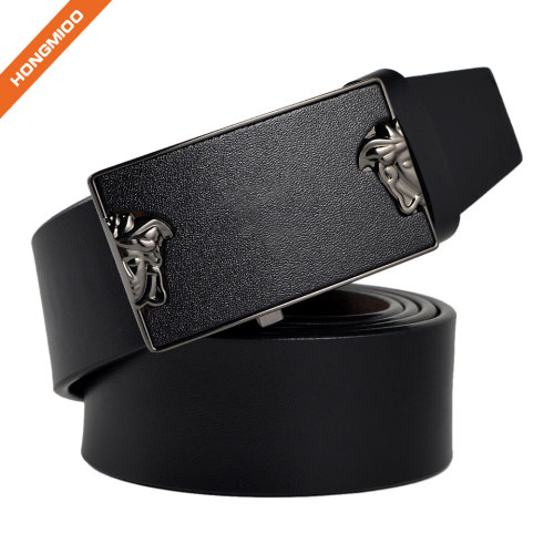 Classical Mens Plain Black Artificial Eco-Friendly Leather Belt