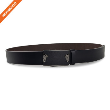 Classical Mens Plain Black Artificial Eco-Friendly Leather Belt
