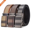Many Colors 3.5cm Customized Artificial Man Made Leather Belt With Auto Lock Buckle