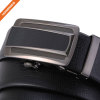 Mens Adjustable 35mm Wide Faux Leather Belt Automatic Buckle Accessory Strap