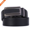 Mens Adjustable 35mm Wide Faux Leather Belt Automatic Buckle Accessory Strap
