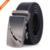 Mens Adjustable 35mm Wide Faux Leather Belt Automatic Buckle Accessory Strap