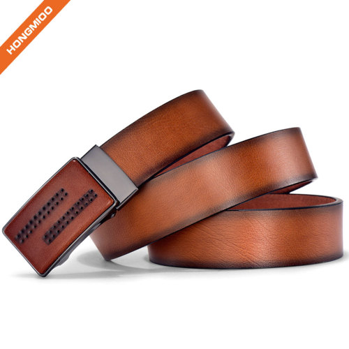 Men's Fashion Faux Leather Automatic Buckle Waist Strap Belt Gift Business Waistband