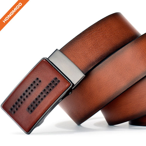 Men's Fashion Faux Leather Automatic Buckle Waist Strap Belt Gift Business Waistband