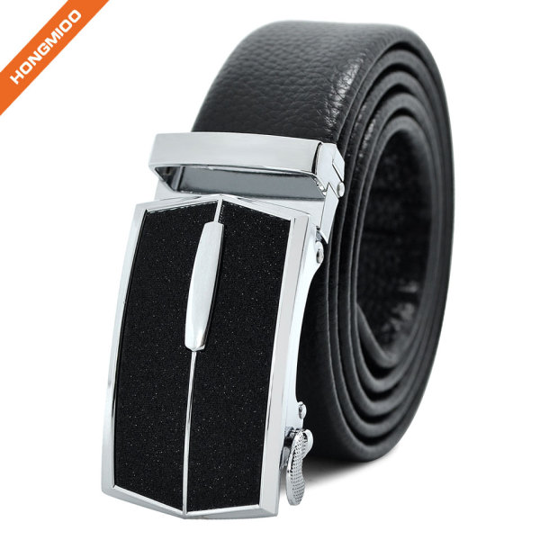 Quick Release Automatic Buckle Faux Leather Mens Daily Belt