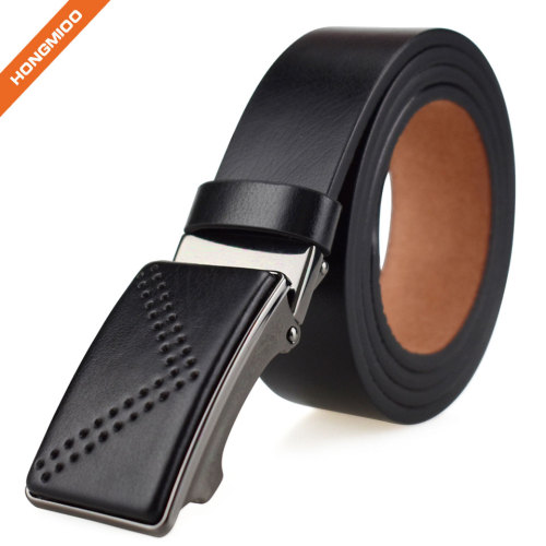 Removable Automatic Buckle Belt Men Custom Artificial Leather Waist Belt