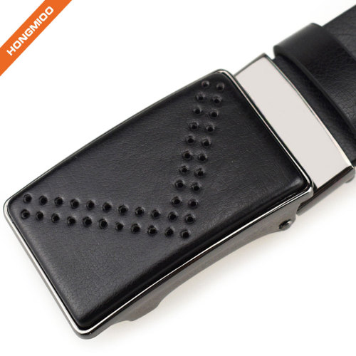 Removable Automatic Buckle Belt Men Custom Artificial Leather Waist Belt