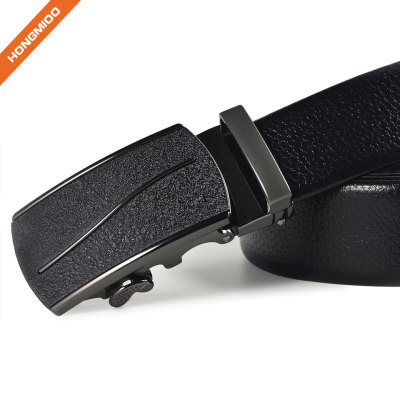 Men's Faux Leather Crocodile Striped Strap Automatic Buckles PU Belt