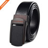 Mens Artificial Leather Ratchet Dress Belt with Automatic Buckle
