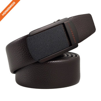 Mens Artificial Leather Ratchet Dress Belt with Automatic Buckle