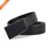 Click Buckle Belts Men's Faux Leather Ratchet Belt Black With Black Strap