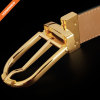Fashion Silver Brass Reversible Pin Buckle Belt For Men