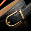Fashion Silver Brass Reversible Pin Buckle Belt For Men