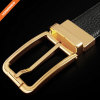 Top Grain Leather Reversible Rotated Buckle Belt For Dress