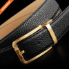Top Grain Leather Reversible Rotated Buckle Belt For Dress