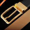Top Grain Leather Reversible Rotated Buckle Belt For Dress