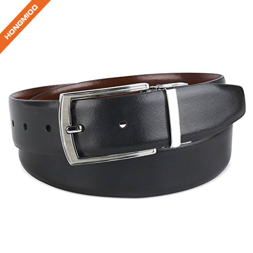 Classic Fashion Men's Top Grain Leather Reversible Belt