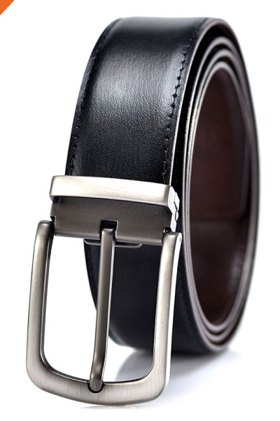 Men's Dress Reversible Classic Full Grain Leather Belt